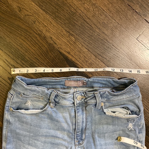 Just USA Skinny Distressed Jeans 31 Stretchy GUC - Picture 2 of 9